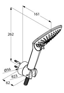 Душевая лейка Kludi Fizz с держателем белый 6775091-00